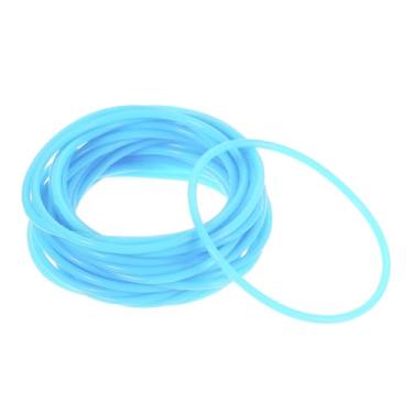 Imagem de Pulseiras de silicone gelatinosas, pacote com 60 pulseiras de borracha arco-íris que brilham, néon dos anos 80, para lembrancinhas de festa, jogos de times esportivos e adolescentes, azul claro, 5.85