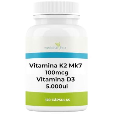 Imagem de Vitamina D3 5.000ui + Vitamina K2(mk7) 100mcg com 120 Cápsulas