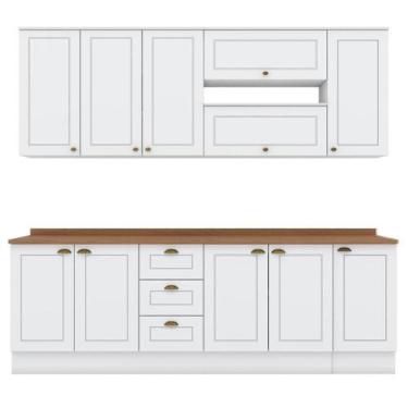 Imagem de Cozinha Modulada 10 Pecas 240cm Ce792 Americana Henn. - MÓVEIS HENN