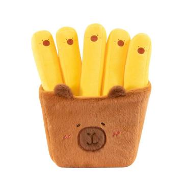 Imagem de Boneca de pelúcia Capivara Cartoon com batata frita de 40 cm
