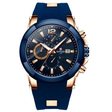 Imagem de Relógio Masculino Silicone A Prova D´agua Esportivo Quartzo Azul