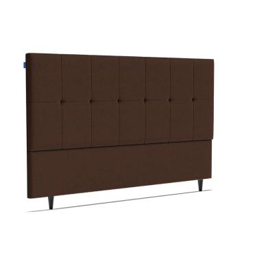 Imagem de Cabeceira Piave Veluto Marrom Queen (8x160x120) - Ortobom