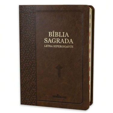 Imagem de Bíblia Sagrada letra Hipergigante Capa Pu Luxo com Índice E Harpa - Ma