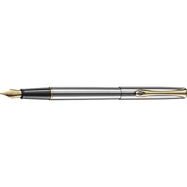 Imagem de Diplomat Caneta-tinteiro Traveller Fine Steel Nib com acabamento dourado - Aço inoxidável, D10057453