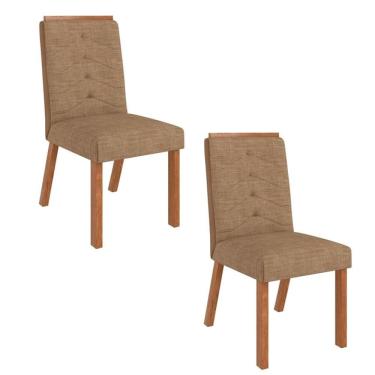 Imagem de Cadeira de Jantar Estofada Zamarchi 27, Canela