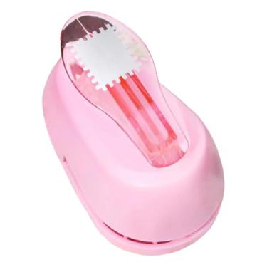 Imagem de Esquirla Furador de papel infantil Stamp Edge para diário, leve e versátil, Rosa