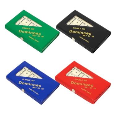 Imagem de Jogo de Dominó Profissional 28 Peças 7mm tradicional e resistente com Estojo (Cores Variadas)