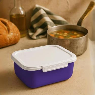 Imagem de Pote com Trava Para Marmita Fitness Plástico 750ml Premium Para Gelade