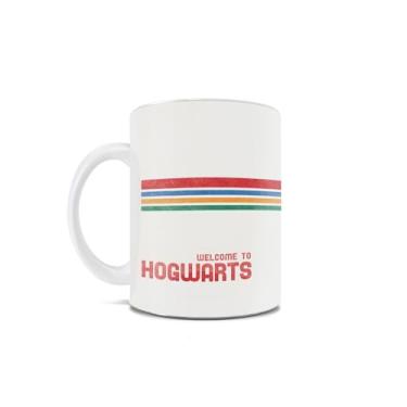 Imagem de Harry Potter – Welcome to Hogwarts Retro 70s Design – Uma caneca de café de cerâmica de 325 ml – Mercadoria de Drinkware oficialmente licenciada