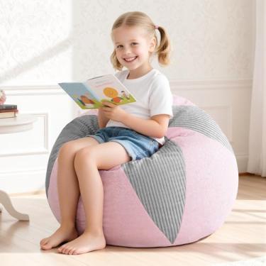 Imagem de Homguava Poltronas para pufe de 6,5 m em forma de gota, confortável, espuma viscoelástica para adolescentes, veludo envelhecido e veludo cotelê, capa lavável para sala de estar, casa (veludo cotelê