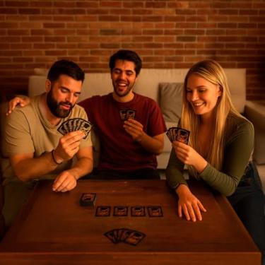 Imagem de Baralho Profissional com Caveiras Douradas, 54 Cartas à Prova D'água, Plástico Premium com Folha Dourada, 8,7 x 5,7 cm, Design Elegante para Jogos e Mágica