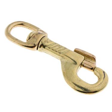 Imagem de Luzhengyang Chaveiro de fivela giratória de latão resistente com fechos de lagosta para escalada e vela, mosquetão de 8 cm x 3 cm