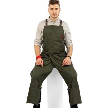 Imagem de Avental de lona com pernas divididas com alças ajustáveis nas costas -