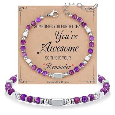 Imagem de Afcrho Pulseiras para meninas adolescentes presentes na moda crianças volta às aulas estudantes pulseira boho formatura ideias para meninas adolescentes 7 8 10 12 13 14 16 18 aniversário Páscoa meias