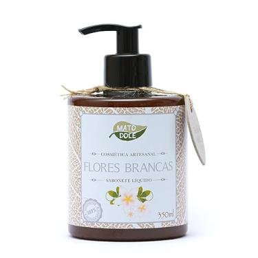 Imagem de Sabonete Líquido para Mãos Artesanal 350ml Mato Doce Desenvolvido com Base Neutra Lavabo e Banho (Flores Brancas)
