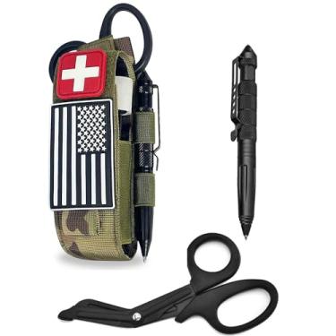 Imagem de Molle TQ Suporte de bolsa de torniquete e coldre de cinto para lanterna de cisalhamento médico para trauma tático