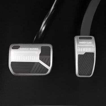 Imagem de zoomto Pedal Pad para Tesla Model 3 Model Y 2017-2023 Pedal antiderrapante atualizado liga de alumínio acessórios de substituição (prata)