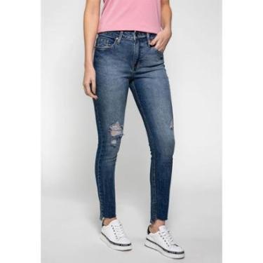 Imagem de Calça Jeans Skinny Barra Degrau Guess Azul-Feminino