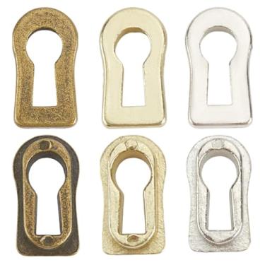 Imagem de CREATCABIN 6 peças de capa de fechadura de liga de zinco capa de fechadura de metal antigo tom bronze decorativo placa de escudo para cômoda móveis fechadura decoração armário porta móveis ferragens