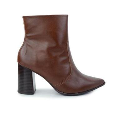 Imagem de Bota Feminina Ramarim Cano Baixo Soft Sela Marrom - 2468101-Feminino