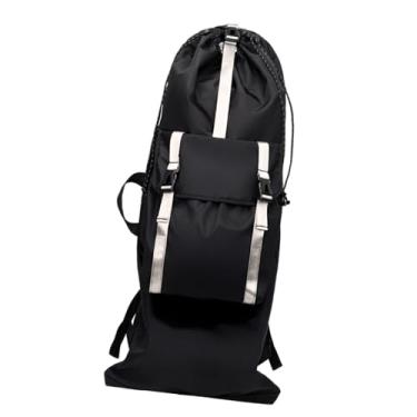 Imagem de Vaveren Mochila para skate, bolsa para transporte de longboard, mochila de viagem com alças ajustáveis ​​e detalhes refletivos para homens e mulheres, Bege