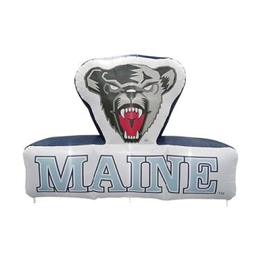 Imagem de FANMATS Mascote inflável NCAA Maine Black Bears - Display inflável autoinflável, ventilador e cordões embutidos, logotipo oficial da equipe - mostre seu espírito durante todo o ano