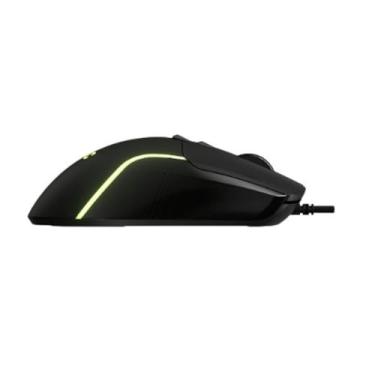 Imagem de Mouse Gamer com Fio, 7200 DPI, 7 Botões, Iluminação RGB 7 Cores, Preto, Plástico ABS, 12,5x4x6,5cm, Cabo 1,5m, para PC e Mac