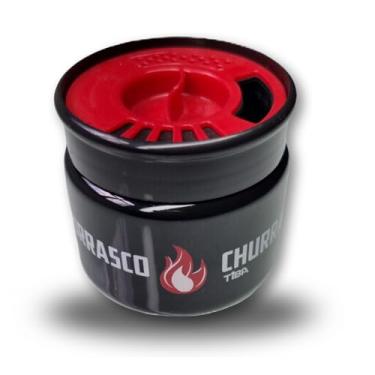 Imagem de Porta Condimentos Multiuso 160ml Tema Churrasco - Recipiente com 2 Aberturas para Sal e Especiarias