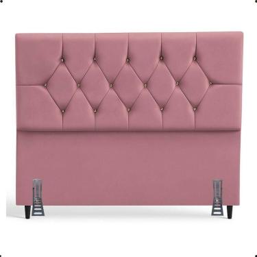 Imagem de Cabeceira Para Cama Box King 195 Cm Manuela Com Frame Suede Rose