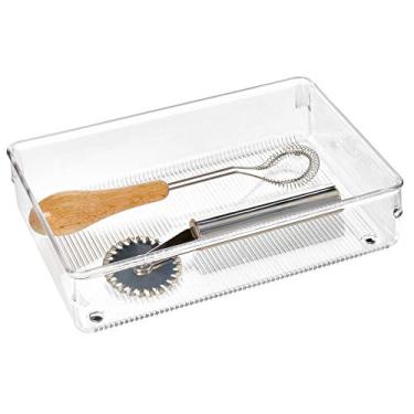 Imagem de Caixa organizadora de gaveta de plástico reciclado iDesign – Coleção Linus – Transparente