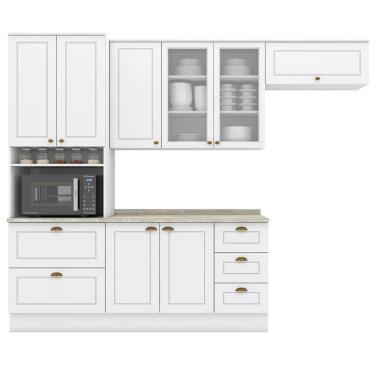 Imagem de Cozinha Modulada 5 Pecas 272 Cm Ce171 Americana Branco Calcare Henn Branco Calcare