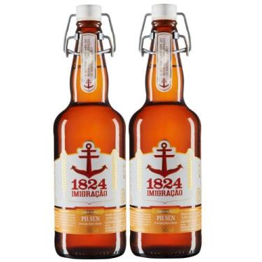 Imagem de Kit 2 Cerveja Artesenal Imigração 1824 Pilsen 500ml