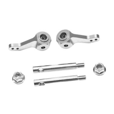 Imagem de oshhni Conjunto de braços de direção para carro RC 1/10, peças de reposição, acessórios profissionais em liga de alumínio para CW01 Lunch Box, Prata