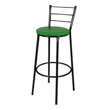 Imagem de Banqueta Alta Banco Bistro Desmontavel Preto para Balcao Cozinha Área Gourmet 90 cm Altura (VERDE)