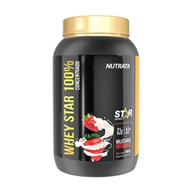 Imagem de Nutrata Whey Star 100% (900G) - Milk Shake De Morango