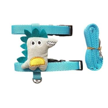Imagem de ArnêS Com FixaçãO Para Trela – Adequado Para Coelhos, Chinchilas E Porquinhos-Da-íNdia(Dinossauro,Terno S 0,2-1kg)