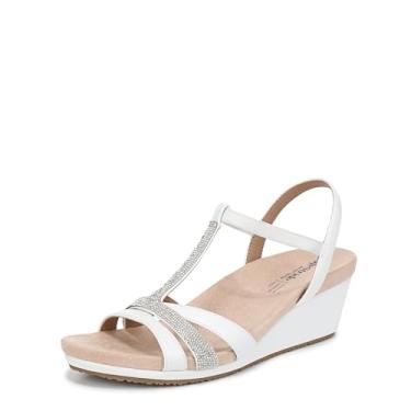 Imagem de LifeStride Sandália feminina Mimosa Wedge, Branco, 8.5 Wide