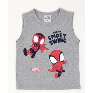 Imagem de Regata Infantil Homem Aranha Tam 4 a 10-59150 - DISNEY, Cinza, 1