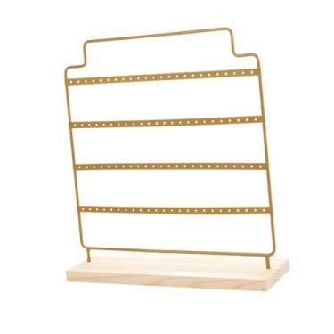 Imagem de UxicRuya Organizador de Brincos de Metal, Prático, com Suporte para Brincos Pendentes, Ideal para Quarto E Lojas, Amarelo Dourado