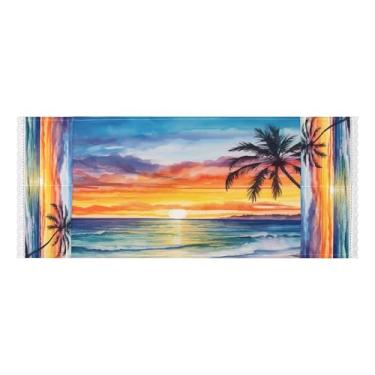 Imagem de Wassud Capas de lavadora e secadora de aquarela, protetor de lavadora com sacos de armazenamento, capa de geladeira à prova de poeira com bolsos para lavanderia doméstica, cozinha, 120 x 55 cm