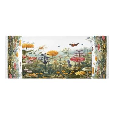 Imagem de Wassud Capas de lavadora e secadora de arbustos de cores vivas, protetor de lavadora com sacos de armazenamento, capa de geladeira à prova de poeira com bolsos para lavanderia doméstica, cozinha, 120