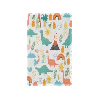 Imagem de Wassud Capa de interruptor de luz de dinossauros fofos capas decorativas de tomada placa de parede para tomadas elétricas em branco