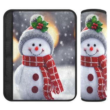 Imagem de Burbuja Capa para cinto de segurança de carro boneco de neve, macio, confortável, protetor de cinto de segurança para alça de ombro de assento, 1 par pequeno