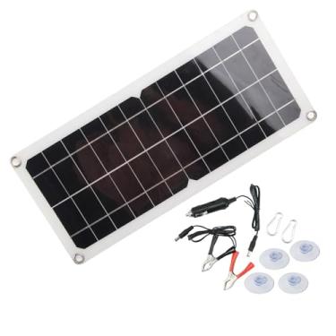 Imagem de LiebeWH Carregador de Painel Solar USB 10W 12V Monocristalino de ABS para Carros, Barcos, RVs, Fonte de Alimentação Portátil Leve