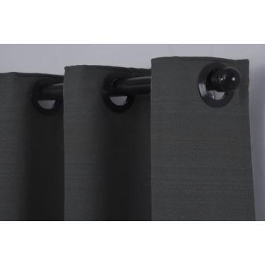 Imagem de Cortina linho cru Ilhos Tabaco - Tiffany Cortinas, chumbo, 2.00 X 1.40