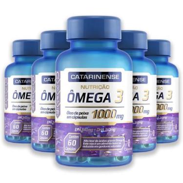 Imagem de Kit 5 Ômega 3 1000mg Catarinense 60 Cápsulas