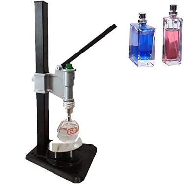 Imagem de DTEYSD Selador de frasco de crimpador portátil - Capper de perfume manual, máquina de nivelamento de pressão inoxidável para perfumes, ferramenta de crimpagem de altura ajustável com tampa de plástico