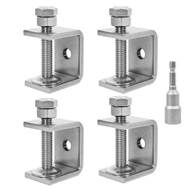 Imagem de Eunenete Grampos C de aço inoxidável 304, braçadeiras de tigre resistentes de 35 mm para marcenaria, braçadeira C pacote com 4