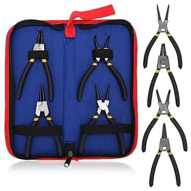 Imagem de GLOGLOW para Remoção de Anéis de Retenção Automotivos e Máquinas Usam Ferramentas de Couro (Seção dupla preta 6 polegadas)