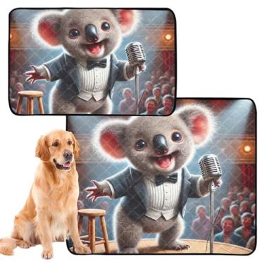 Imagem de TSENQUE Almofadas de xixi para cães, lavável, à prova d'água, para caixa, microfone, coala, mostra, gato, animal de estimação, reutilizável, absorvente, almofadas de treinamento de filhotes, pacote